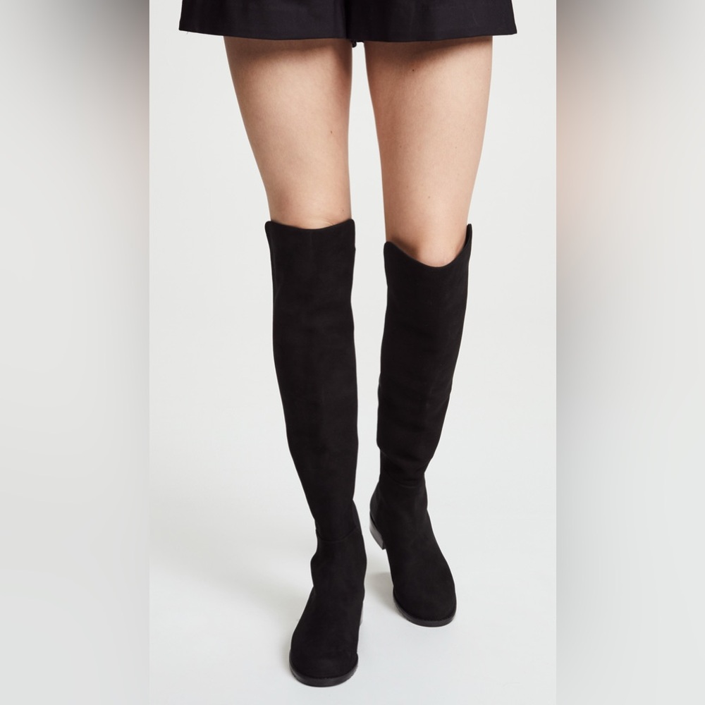Stuart Weitzman 5050 Over the Knee Black Suede Boots Like New